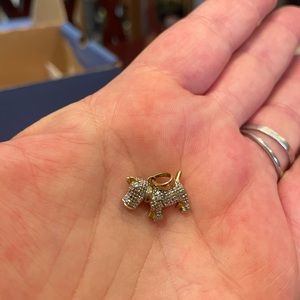 Dainty Scotty Dog sterling silver pendant